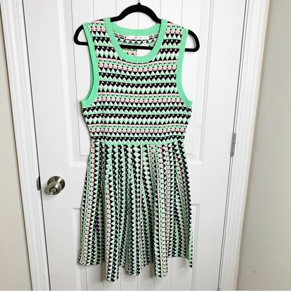 Susana Monaco revolve knit chevron elena fit n flare dress size medium‎ - Picture 2 of 7
